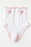 White Bow Accent Non-Slip Crew Socks