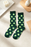 Dark Green Clover Print St. Patrick’s Day Tube Socks
