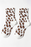White Leopard Print Color Block Crew Socks