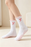 White Bow Accent Non-Slip Crew Socks